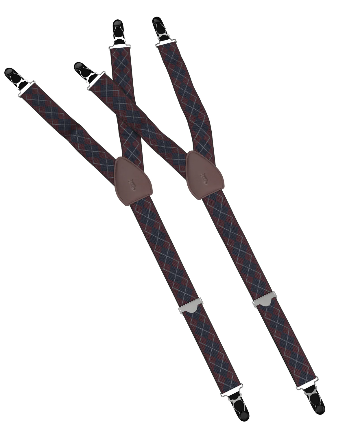 Ashford Navy/Maroon Shirttail Garters - Image 3