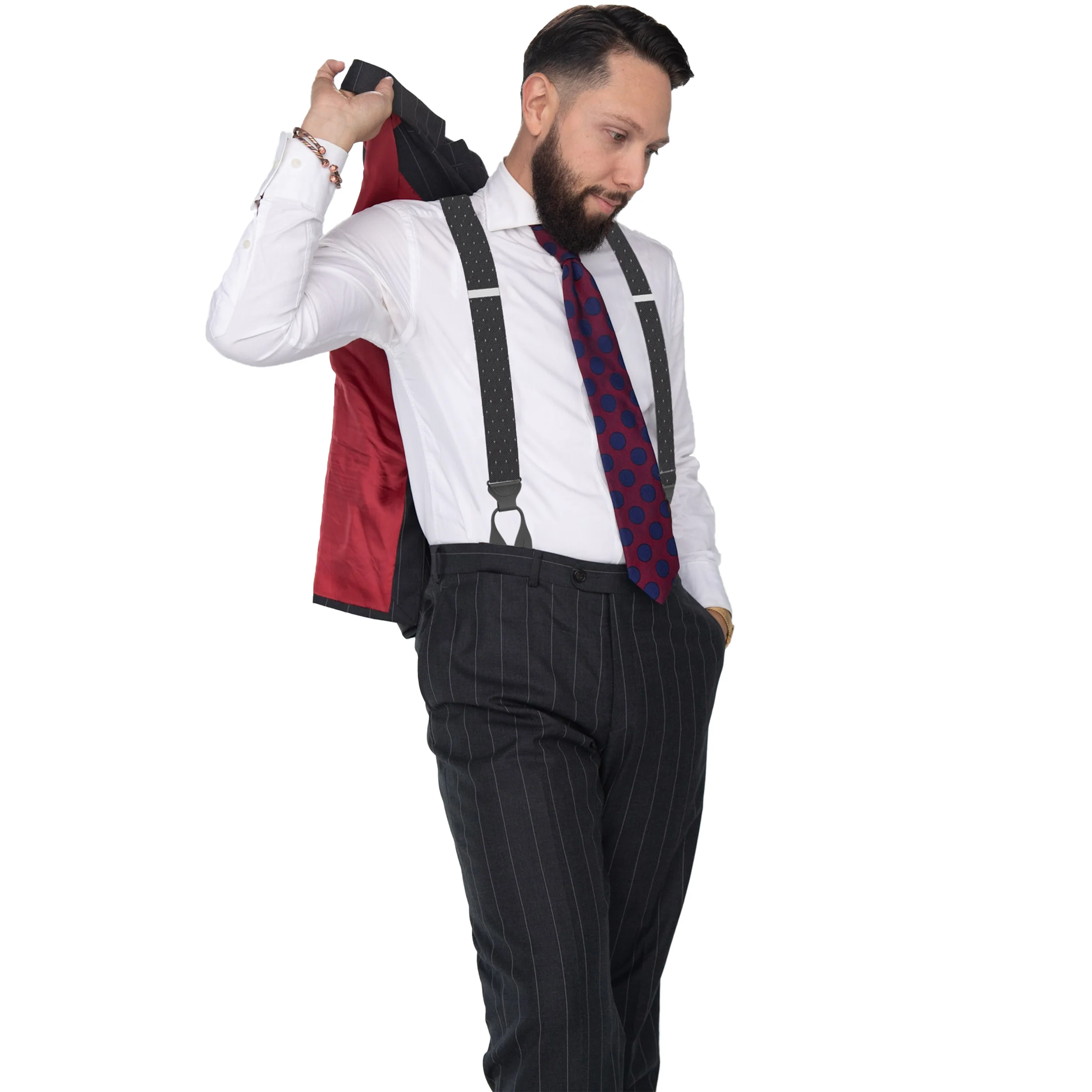 Jackson Dot Black Suspenders - Image 3