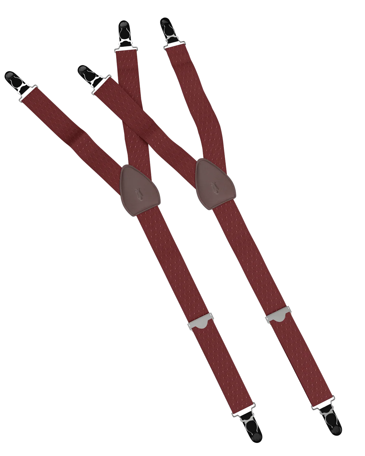 Jackson Dot Maroon White Shirttail Garters - Image 4