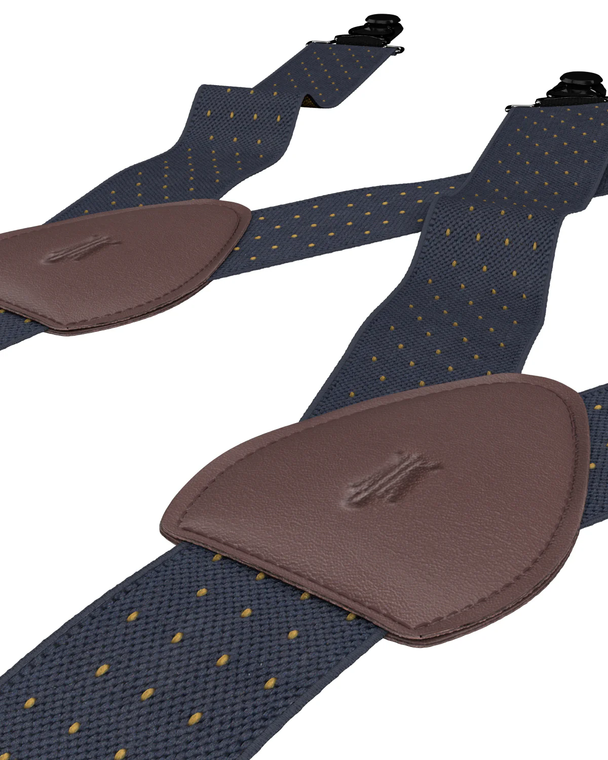 Jackson Dot Navy/Yellow Shirttail Garters - Image 3