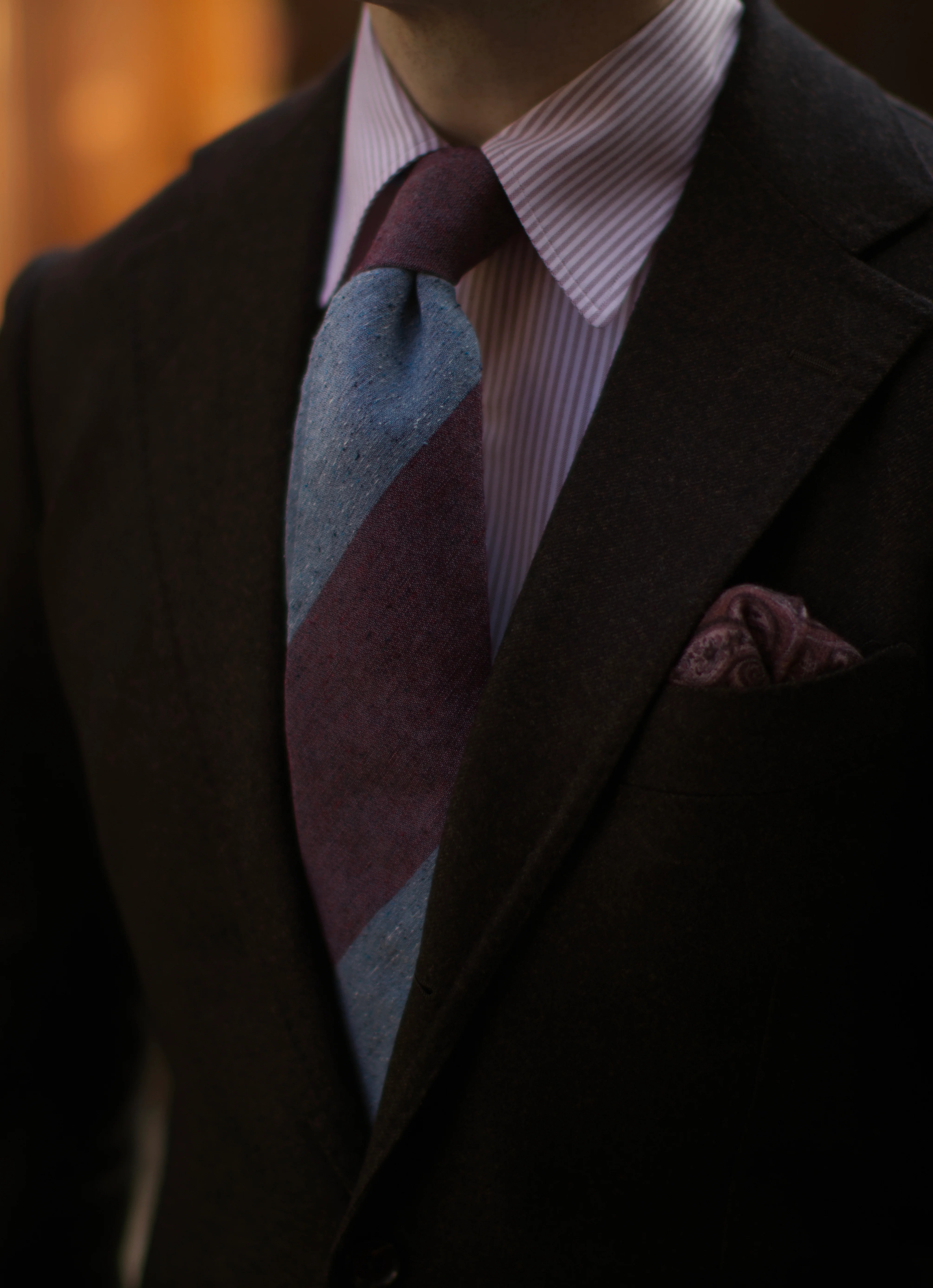 Amsterdam Herringbone Maroon Suspenders - Image 4