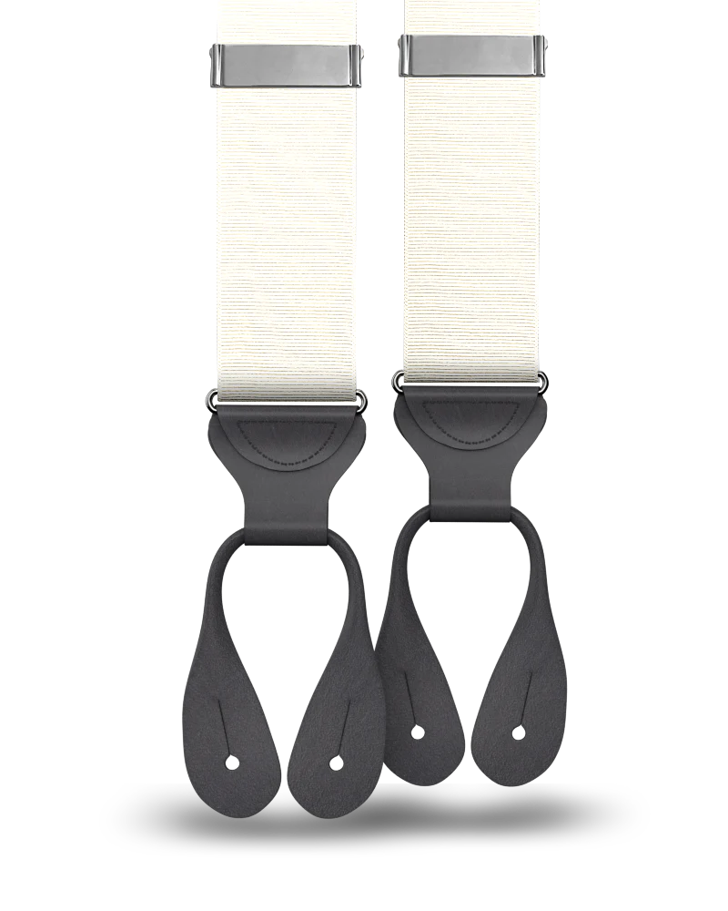 Ivory Grosgrain Suspenders - Image 3