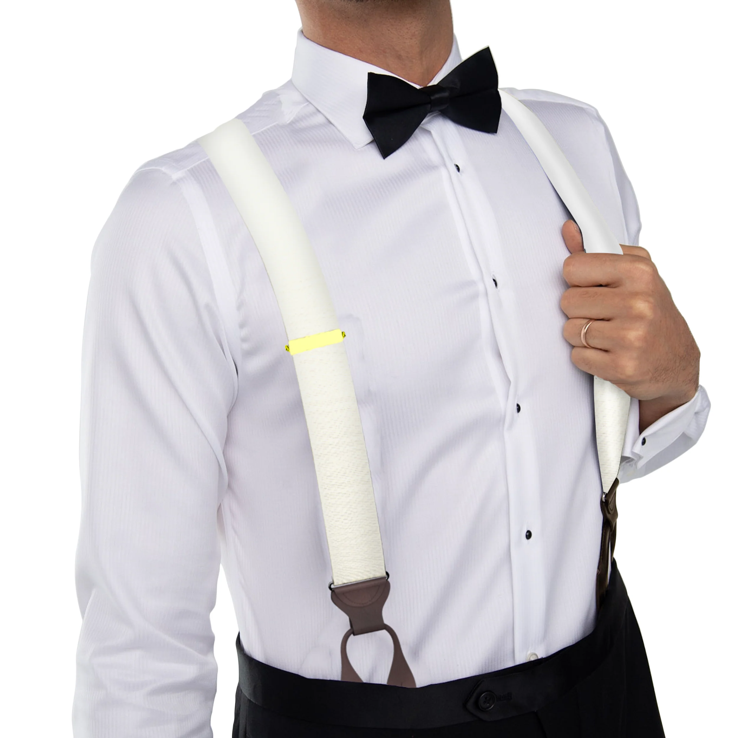 Ivory Grosgrain Suspenders - Image 5
