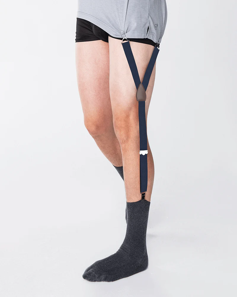 Solid Navy Shirttail Garters - Image 4