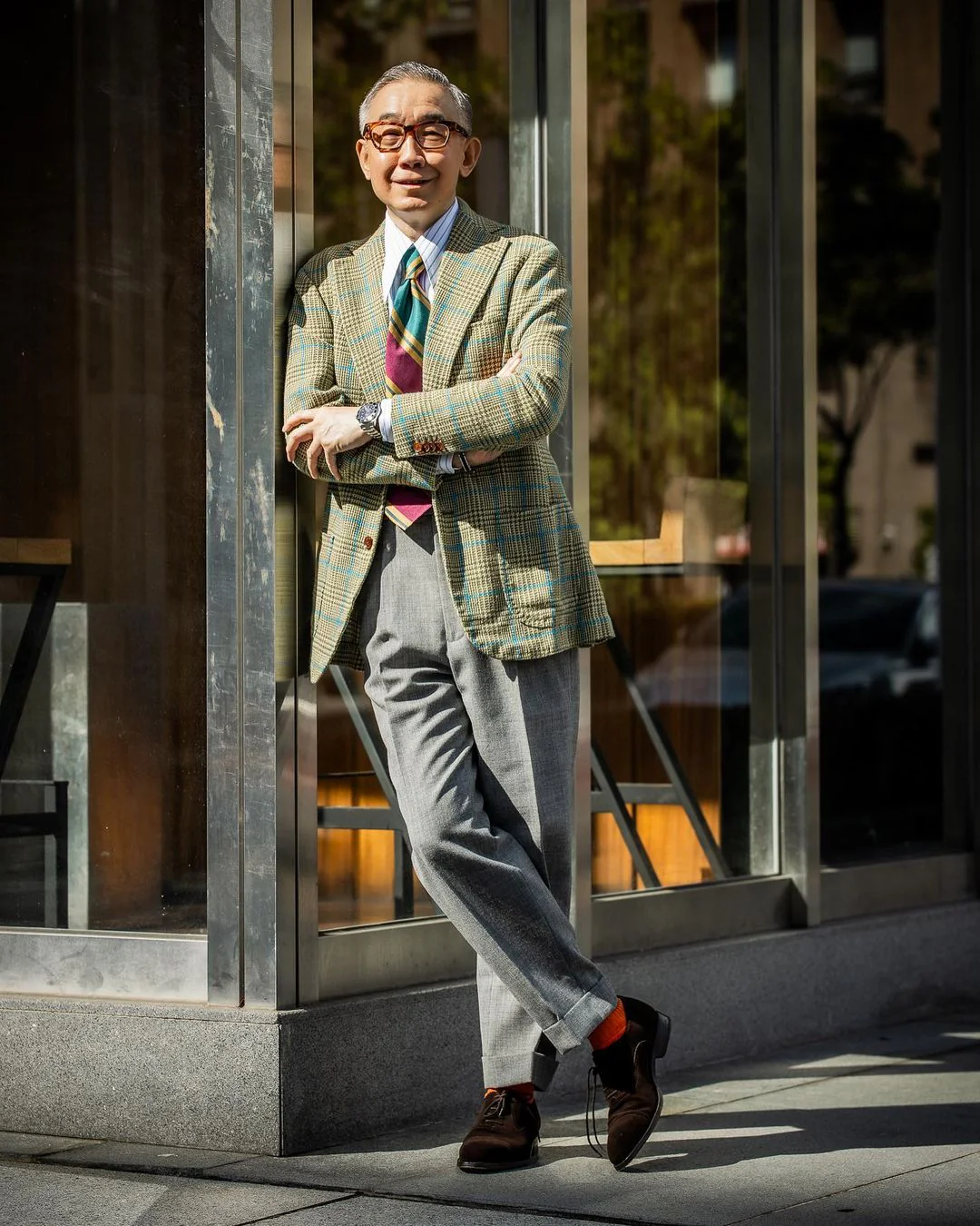 Orange Grosgrain Suspenders - Image 10