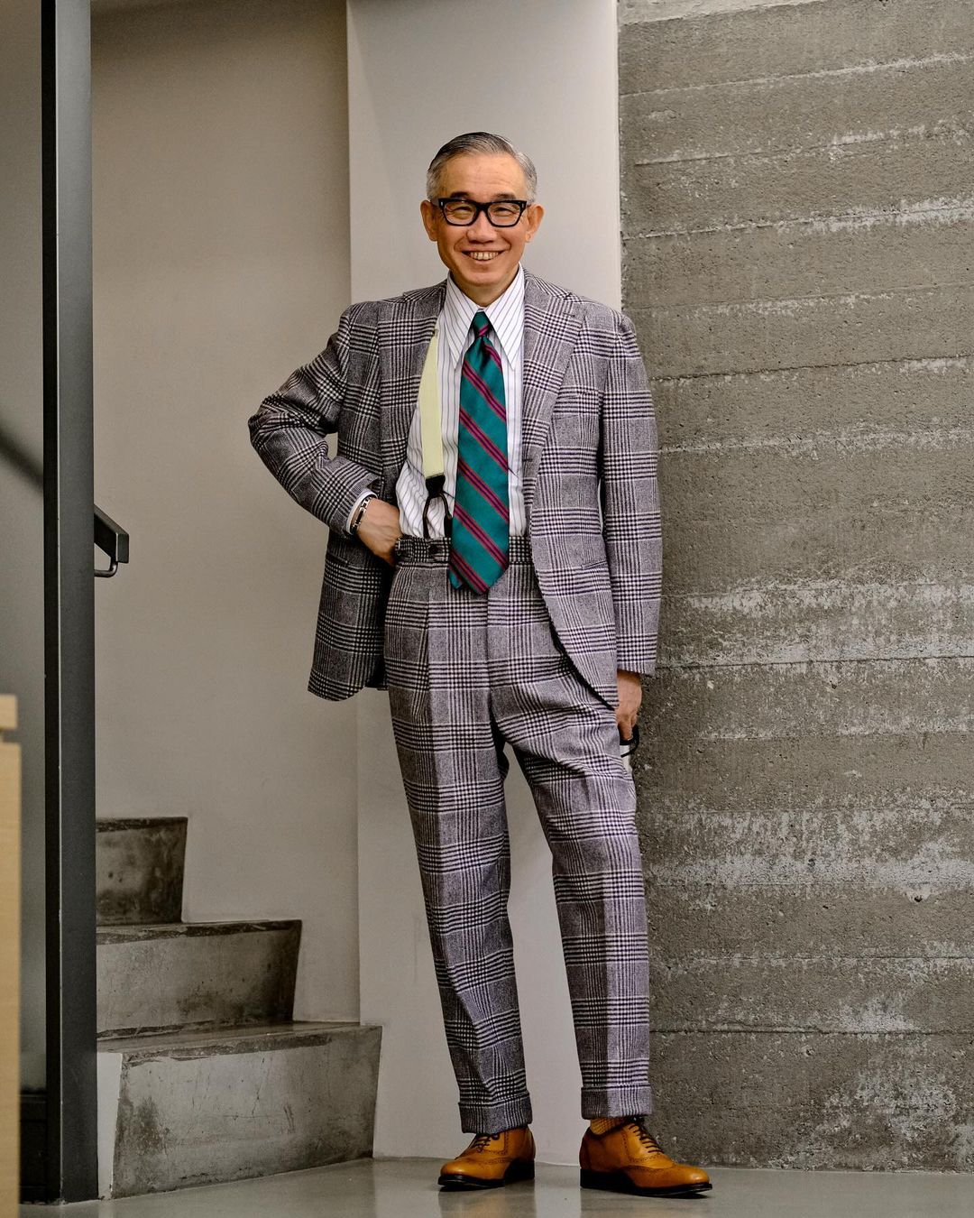 Pale Yellow Grosgrain Suspenders - Image 4